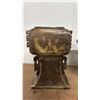 Image 2 : ASIAN CARVED STONE VASE (BROKEN IN 2 PIECES) & VINTAGE METAL WEATHERVANE ARROW
