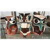 Image 1 : (3) GLAZED PORCELAIN INDIGENOUS MASK MUGS