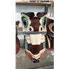 Image 3 : (3) GLAZED PORCELAIN INDIGENOUS MASK MUGS