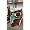 Image 4 : (3) GLAZED PORCELAIN INDIGENOUS MASK MUGS