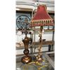 Image 1 : (2) BUFFET LAMPS: 1 HAS NO SHADE OR HARP, THE OTHER NEEDS REPAIR