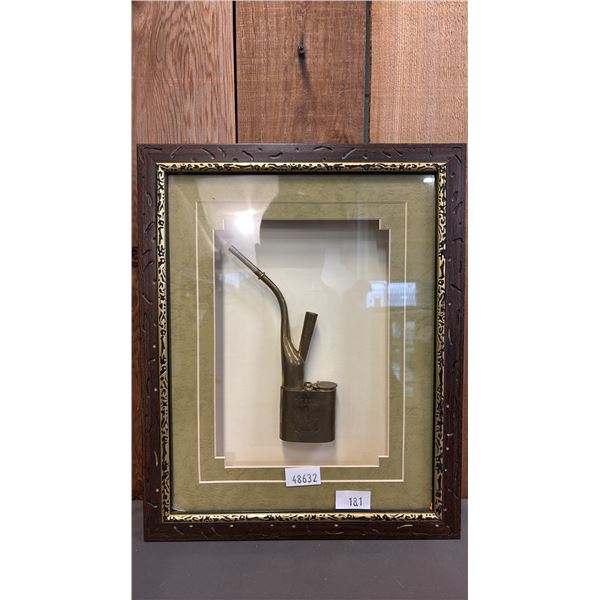 BOX FRAMED VINTAGE TRADITIONAL CHINESE WATER PIPE