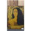 Image 1 : STRETCHED CANVAS PRINT OF "SELF-PORTRAIT WITH LOOSE HAIR" BY FRIDA KAHLO
