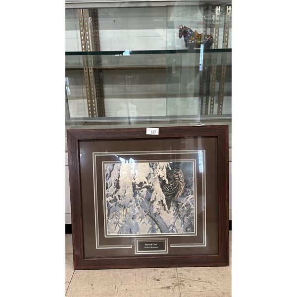 FRAMED ROBERT BATEMAN "BARRED OWL" PRINT