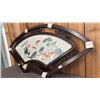 Image 2 : CHINESE WOOD FRAMED FAN SHAPED KOI FISH EMBROIDERY PANEL