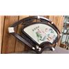 Image 3 : CHINESE WOOD FRAMED FAN SHAPED KOI FISH EMBROIDERY PANEL
