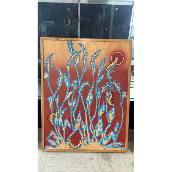 FRAMED ORIGINAL PAINT ON WOOD