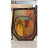 Image 1 : LARGE FRAMED ASSYMETRICAL ORIGINAL PAINT ON CANVAS ART "FLOWER OF HOPE"