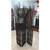 Image 1 : 6' TALL 3-PANEL WILLOW BRANCH ROOM DIVIDER