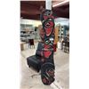Image 1 : HAND CARVED & PAINTED FIRST NATIONS WOOD CARVING: APPROX. 7' TALL
