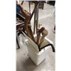 Image 2 : TALL PLASTIC PLANTER CONTAINING ASSORTED WOOD CANES