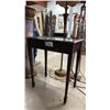 Image 1 : VINTAGE WOOD BIJOUTERIE DISPLAY TABLE WITH ASSORTED FOSSILS & BONES