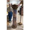 Image 1 : 44.5" TALL PAPIER MACHE CHERUB MOTIF PEDESTAL