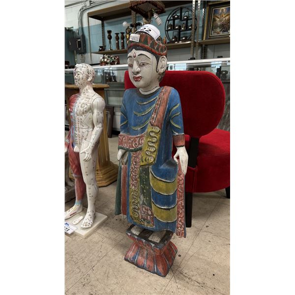 CARVED WOOD SOUTHEAST ASIAN STATUE