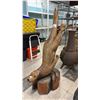 Image 1 : APPROX. 57" TALL WOOD OTTER CARVING