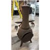 Image 1 : CAST IRON OUTDOOR CHIMINEA *DOOR NEEDS REPAIR*