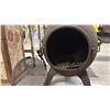 Image 4 : CAST IRON OUTDOOR CHIMINEA *DOOR NEEDS REPAIR*