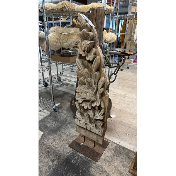 BALINESE-STYLE WOOD CARVING APPROX. 43" TALL