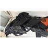 Image 2 : SHELF OF LEATHER VESTS, JACKET & BOOTS
