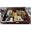 Image 2 : 12" TALL CRUCIFIX, RELIQUARY BOX OF ICONS & A CROSS & MORE