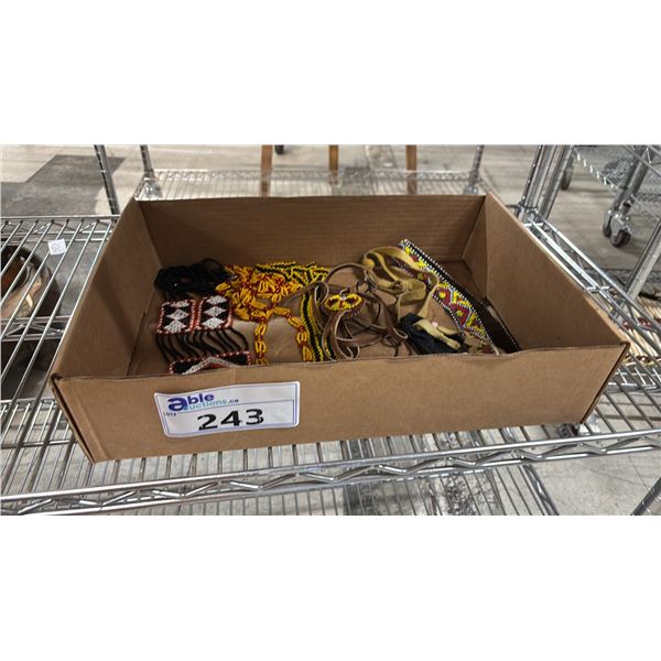 BOX OF ASSORTED FIRST NATIONS BEADED JEWELRY