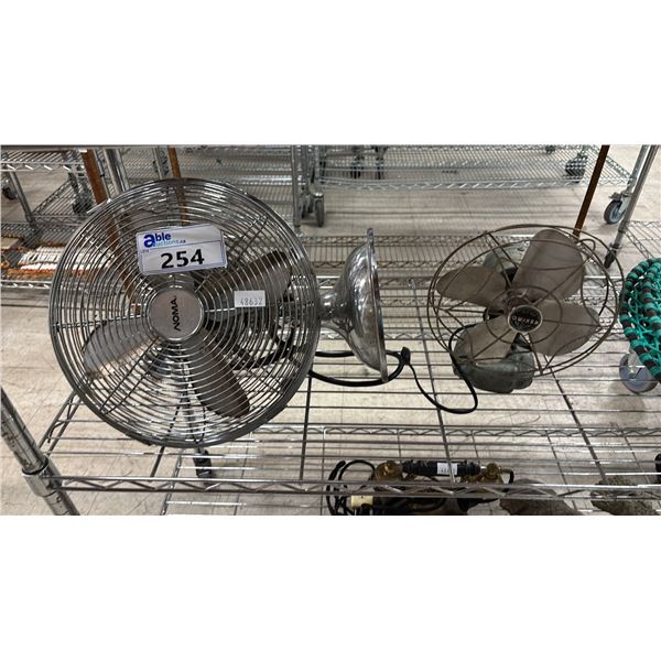 (2) VINTAGE DESK FANS