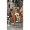 Image 2 : PAIR OF FIRST NATIONS LEATHER MOCCASINS, DRUM BEATER & (2) CARVED WOOD WALL PLAQUES