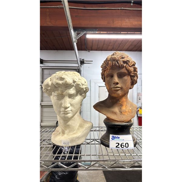 (2) VINTAGE DECORATIVE BUSTS