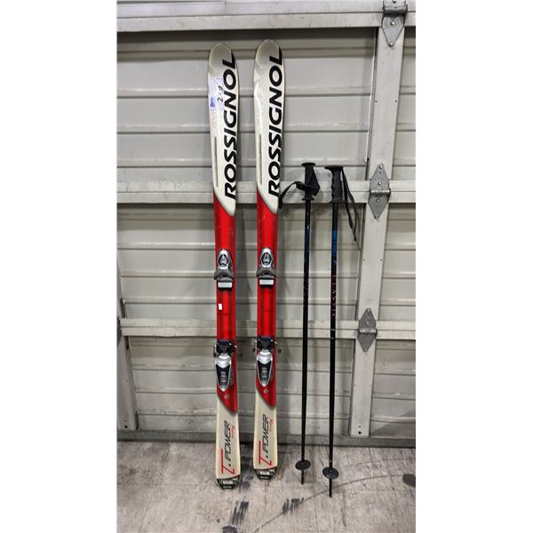ROSSIGNOL POWER AXIUM X SKIS WITH POLES