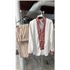 Image 1 : MEN'S SIZE L UKRANIAN PATTERNED SHIRT & PAIR OF MEN'S SIZE XL ETHNIC PATTERNED PANTS