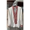 Image 2 : MEN'S SIZE L UKRANIAN PATTERNED SHIRT & PAIR OF MEN'S SIZE XL ETHNIC PATTERNED PANTS