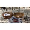 Image 1 : (2) FIRST NATIONS WOVEN BASKETS & A VINTAGE METAL BELL