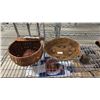 Image 2 : (2) FIRST NATIONS WOVEN BASKETS & A VINTAGE METAL BELL