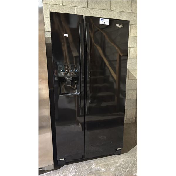 WHIRLPOOL SIDE-BY-SIDE FRIDGE WITH WATER/ICE DISPENSER 33"W