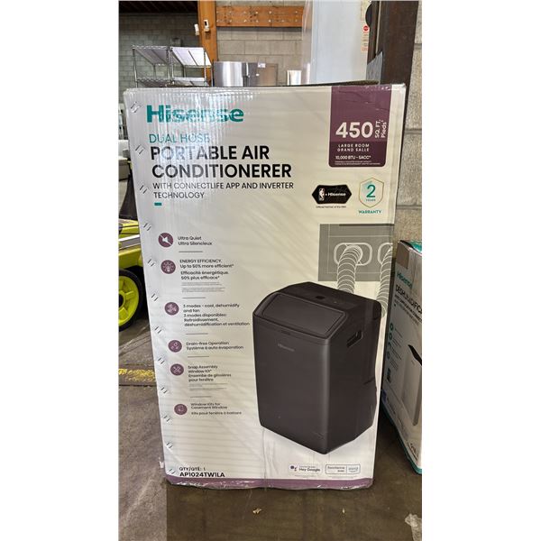HISENSE 10,000 BTU DUAL HOSE PORTABLE AIR CONDITIONER