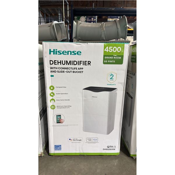 HISENSE 4500 SQ. FT. PORTABLE DEHUMIDIFIER WITH SLIDE-OUT BUCKET