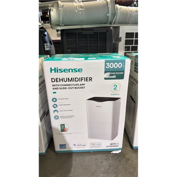 HISENSE 3,000 SQ. FT. PORTABLE DEHUMIDIFIER WITH SLIDE-OUT BUCKET