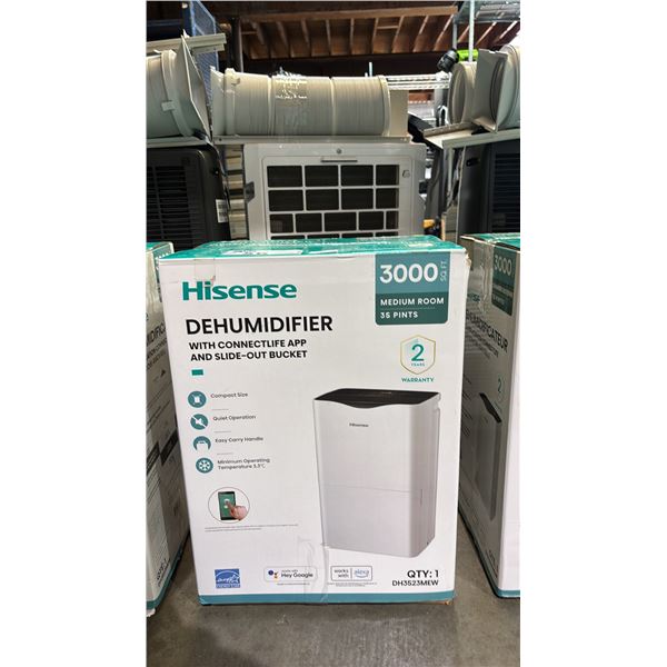 HISENSE 3,000 SQ. FT. PORTABLE DEHUMIDIFIER WITH SLIDE-OUT BUCKET