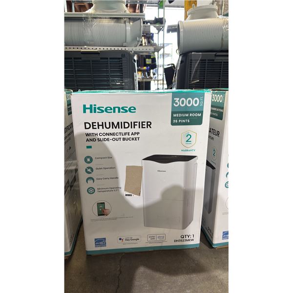HISENSE 3,000 SQ. FT. PORTABLE DEHUMIDIFIER WITH SLIDE-OUT BUCKET
