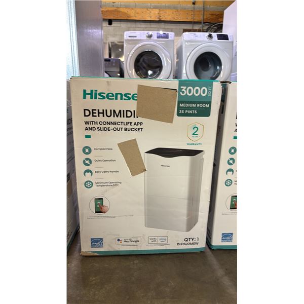 HISENSE 3,000 SQ. FT. PORTABLE DEHUMIDIFIER WITH SLIDE-OUT BUCKET