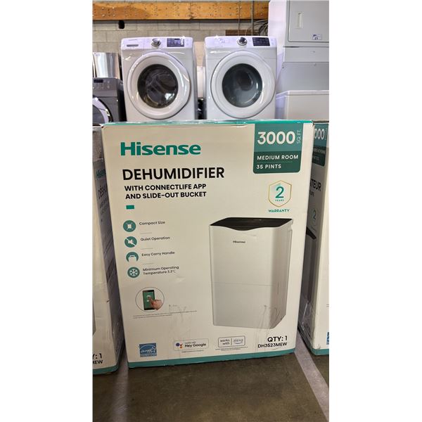 HISENSE 3,000 SQ. FT. PORTABLE DEHUMIDIFIER WITH SLIDE-OUT BUCKET
