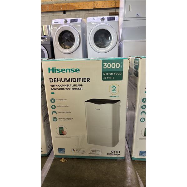 HISENSE 3,000 SQ. FT. PORTABLE DEHUMIDIFIER WITH SLIDE-OUT BUCKET