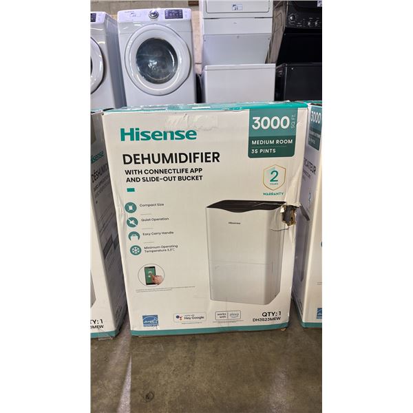 HISENSE 3,000 SQ. FT. PORTABLE DEHUMIDIFIER WITH SLIDE-OUT BUCKET