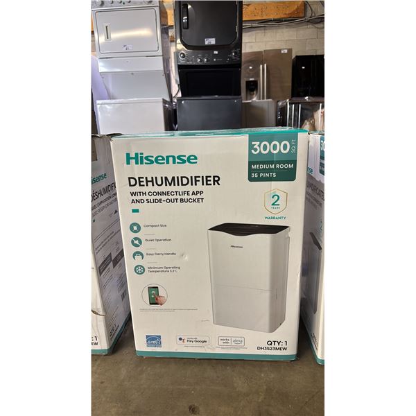 HISENSE 3,000 SQ. FT. PORTABLE DEHUMIDIFIER WITH SLIDE-OUT BUCKET