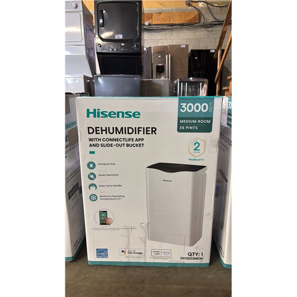 HISENSE 3,000 SQ. FT. PORTABLE DEHUMIDIFIER WITH SLIDE-OUT BUCKET