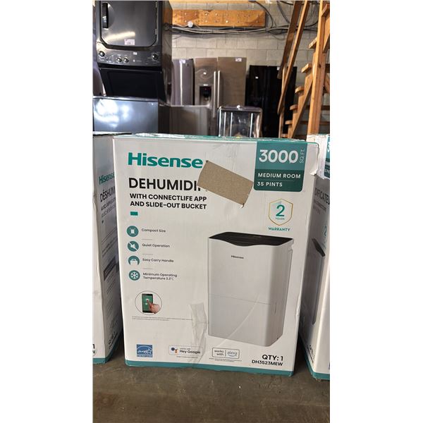 HISENSE 3,000 SQ. FT. PORTABLE DEHUMIDIFIER WITH SLIDE-OUT BUCKET