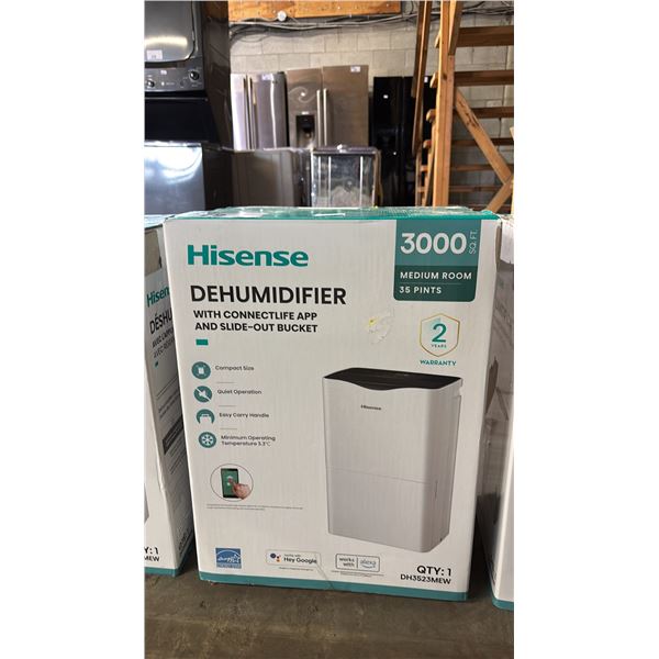 HISENSE 3,000 SQ. FT. PORTABLE DEHUMIDIFIER WITH SLIDE-OUT BUCKET