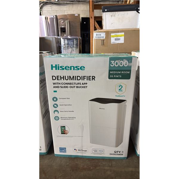HISENSE 3,000 SQ. FT. PORTABLE DEHUMIDIFIER WITH SLIDE-OUT BUCKET