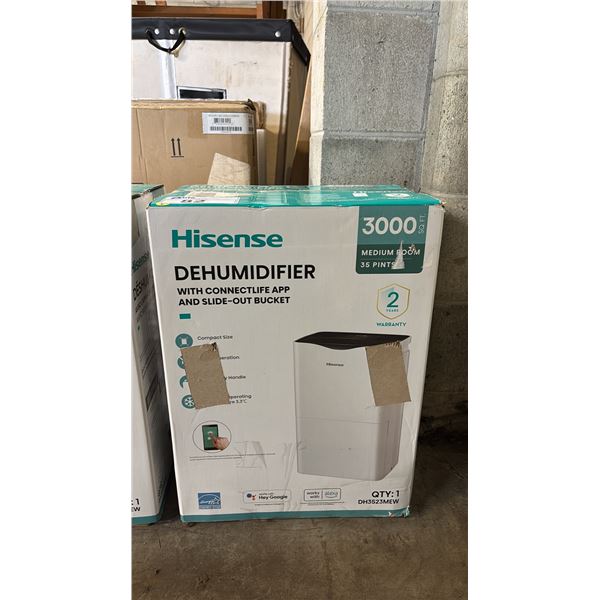 HISENSE 3,000 SQ. FT. PORTABLE DEHUMIDIFIER WITH SLIDE-OUT BUCKET