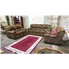 Image 1 : DELUXE DESIGN FABRIC UPHOLSTERED SOFA, LOVESEAT AND ARM CHAIR **CARPET IN PICTURE IS NOT INCLUDED**